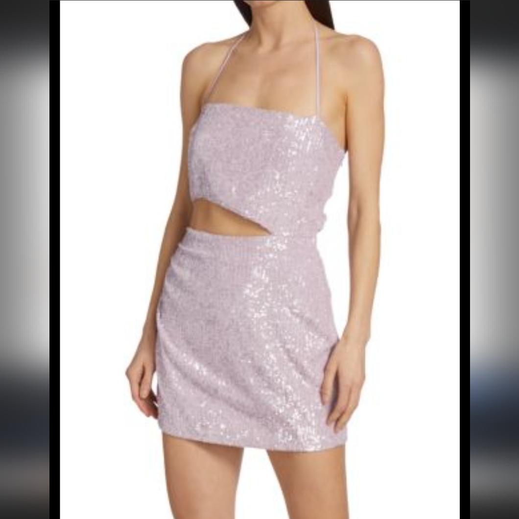 Amanda Uprichard Sequin Halterneck Dress